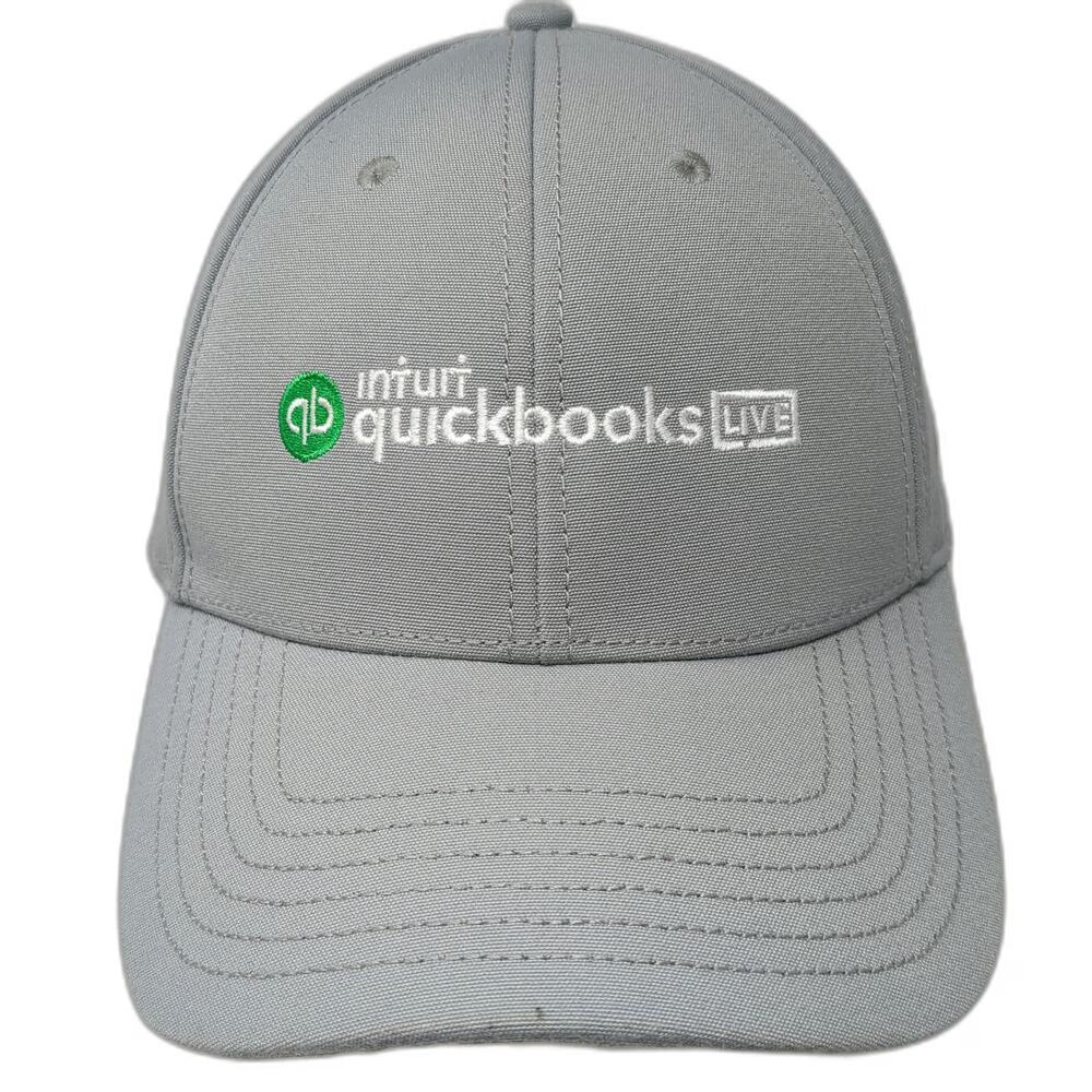 The North Face Baseball Cap Gray One Size Intuit Quickbooks Live Logo Hat Buckle